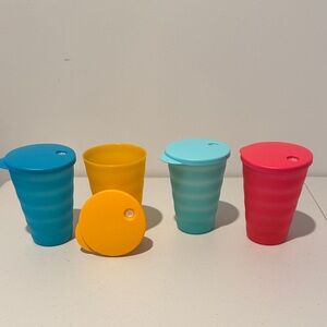 Tupperware Colorful Tumblers Set - Blue, Yellow, Pink